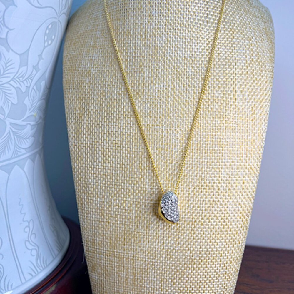 Alexis Bittar Solanas’s Crystal Small Pebble Gold Necklace - NWT
